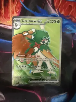 Pokemon Decidueye EX 100/088 POR Ultra Rare Full Art Holo Stage 2 320 HP - Image 1
