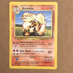 Pokemon TCG Arcanine Base Set 23/102 Regular 1st Edition Uncommon - Image 1