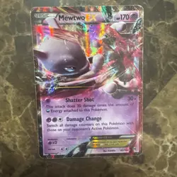 Pokemon Mewtwo EX BREAKthrough Holo Rare 62/162 Basic 170 HP Psychic Card - Image 1
