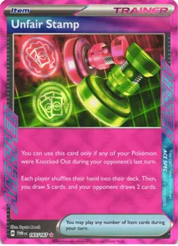 Unfair Stamp 165/167 ACE SPEC Rare Twilight Masquerade Pokemon - Image 1