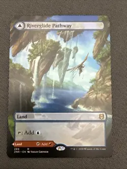 x1 Riverglide Pathway // Lavaglide Pathway ZNR MTG 289 BORDERLESS RARE M/NM 1x - Image 1