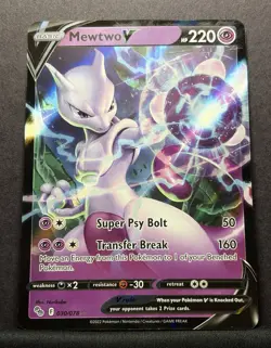 Mewtwo V #030/078 Pokemon GO - Ultra Rare Holo Full Art 2022 Pokemon - Image 1