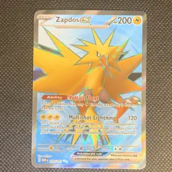 Pokemon TCG Zapdos ex Ultra Rare Full Art Holo 200HP 192/165 SV151 English - Image 1