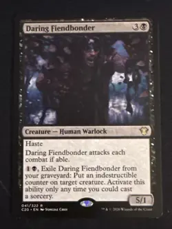 1x Daring Fiendbonder (041) Commander 2020 LP MTG Magic the Gathering x1 MKE - Image 1