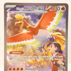Pokemon Ethan's Ho-Oh Ex 230/182 NM Destined Rivals Special Illustration Rare - Image 2
