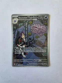 Pokemon Team Rocket's Weezing Illustration Rare IR 199/182 Destined Rivals NM - Image 1