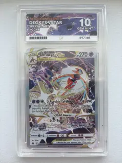 Deoxys VSTAR GG46/GG70 Pokemon TCG Crown Zenith: Galarian Gallery ACE 10 - Image 1