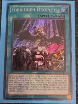 Yugioh TCG Forbidden Droplet Secret Rare RA01-EN064 NM - Image 1