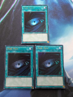 YuGiOh! Dark Hole YS14-ENA10 x3 PLAYSET 1st Ed Ultra Rare - Image 1