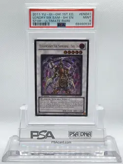YUGIOH 1ST STOR-EN041 LEGENDARY SIX SAMURAI SHI EN ULTIMATE PSA 9 MINT #68460934 - Image 3