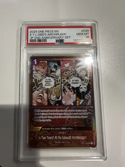 One Piece TCG in Two Years!! At the Sabaody Archipelago!! OP01-030-ENGLISH PSA10 - Image 1
