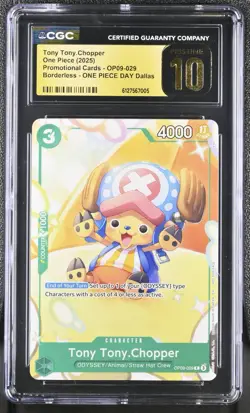 CGC 10 Pristine - Tony Tony Chopper OP09-029 Promo One Piece Day Dallas 2025 - Image 1