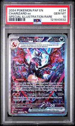 2024 POKEMON PAF EN-PALDEAN FATES SPECIAL ILLUSTRATION RARE CHARIZARD EX PSA 10 - Image 1