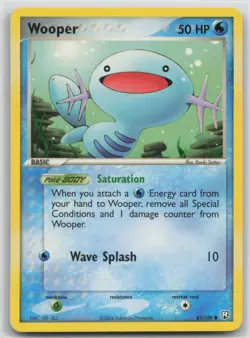 Pokemon Card Wooper Common Team Rocket Returns 81/109 - Image 1