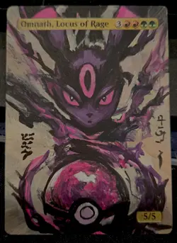 Omnath, Locus of Rage Altered Art Magic The Gathering Mtg Hand Painted Card - Image 1