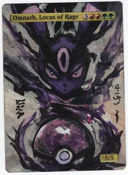 Omnath, Locus of Rage Altered Art Magic The Gathering Mtg Hand Painted Card - Image 2