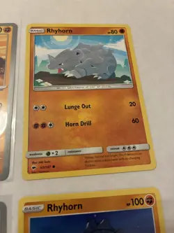 Lot of 7 Rhyhorn and Rhydon Pokemon Cards - Image 3