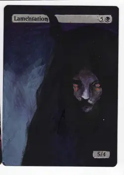 Lamentation Altered Art Magic The Gathering Mtg Hand Painted Card - Image 1