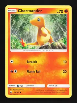 Charmander 18/147 LP Burning Shadows English Pokemon Card TCG - Image 1