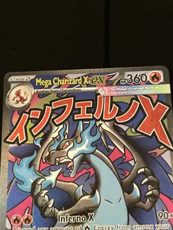 Mega Charizard x EX 023 Me: Mega Evolution Promo Holo Pokemon Card English - Image 3