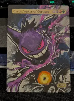 Gyrus, Waker of Corpses Altered Art Magic The Gathering Mtg Hand Painted Card - Image 1