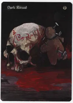 Dark Ritual Altered Art Magic The Gathering Mtg Hand Painted Card Comman - Image 1