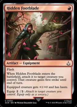 Hidden Footblade Light Play, English Magic the Gathering MTG Universes Beyond: A - Image 1