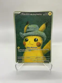 Pikachu Van Gogh Gold Metal Pokemon Card-Collectible Gift Display！ ee - Image 4