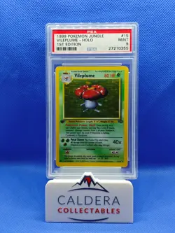 1999 POKEMON JUNGLE VILEPLUME 15/64 HOLO 1ST EDITION PSA 9 MINT - Image 1