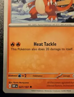 Charmeleon 027/197 Uncommon Scarlet & Violet: Obsidian Flames Pokemon TCG - Image 4