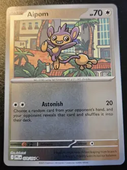 Aipom 078/094 Reverse Holo Common Phantasmal Flames Pokemon TCG - Image 1