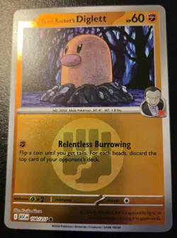 Team Rocket's Diglett 100/217 Reverse Holo Common Ascended Heroes Pokemon TCG - Image 1