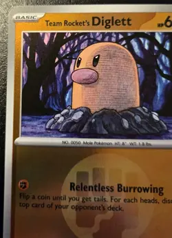 Team Rocket's Diglett 100/217 Reverse Holo Common Ascended Heroes Pokemon TCG - Image 2