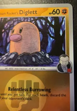 Team Rocket's Diglett 100/217 Reverse Holo Common Ascended Heroes Pokemon TCG - Image 3