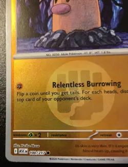 Team Rocket's Diglett 100/217 Reverse Holo Common Ascended Heroes Pokemon TCG - Image 4