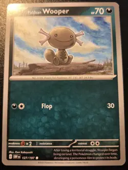 Paldean Wooper 127/197 Common Scarlet & Violet: Obsidian Flames Pokemon TCG - Image 1