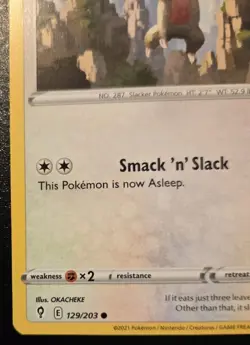 Slakoth 129/203 Common Sword & Shield: Evolving Skies Pokemon TCG - Image 4