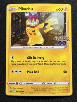 Pikachu SWSH234 SWSH: Sword & Shield Promo Cards Holo NM Pokemon Card - Image 1