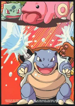 2000 Pokemon TV Animation Series 2 #34 Nidoking Sticker #2 of 10 Blue Logo - Image 2