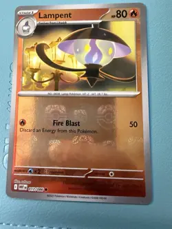 Lampent 017/086 – Master Ball Pattern Holo – SV10.5 White Flare – Pokemon TCG - Image 1