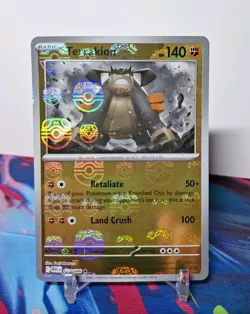 2025 Pokemon TCG SV White Flare Terrakion Master Ball Reverse Holo 054/086 - Image 1