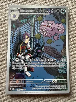 TEAM ROCKET'S WEEZING 199/182 ILLUSTRATION RARE DESTINED RIVALS POKEMON NM/M - Image 1