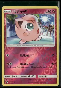 ✰ JIGGLYPUFF 71/111 REVERSE HOLO COMMON CRIMSON INVASION POKEMON ✰ NM/M - Image 2