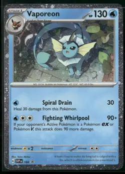 ✰ VAPOREON (COSMOS HOLO) 168 PROMO SCARLET & VIOLET PROMO POKEMON ✰ NM/M - Image 2