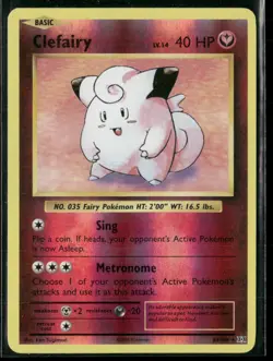 ✰ CLEFAIRY 63/108 REVERSE HOLO RARE EVOLUTIONS POKEMON ✰ LP - Image 2