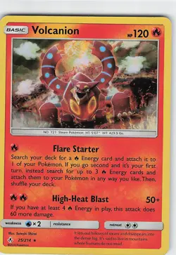 Pokemon Volcanion 25/214 Exclusive Battle Deck Holo Unbroken Bonds - Image 1
