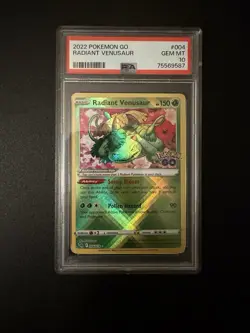 Pokemon 2022 Radiant Venusaur 004/078 PSA 10 - Image 1