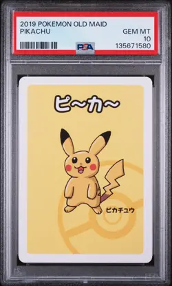 2019 POKEMON OLD MAID PIKACHU PSA 10 - Image 1
