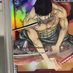 2022 ONE PIECE ST01-013 RORONOA ZORO SUPER PRE-RELEASE PSA 10 GEM MINT - Image 2