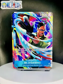 One Piece Card Game 🏴‍☠PRB02-009 Mr.3(Galdino) RARE NM Alt Art Foil ENGLISH - Image 1